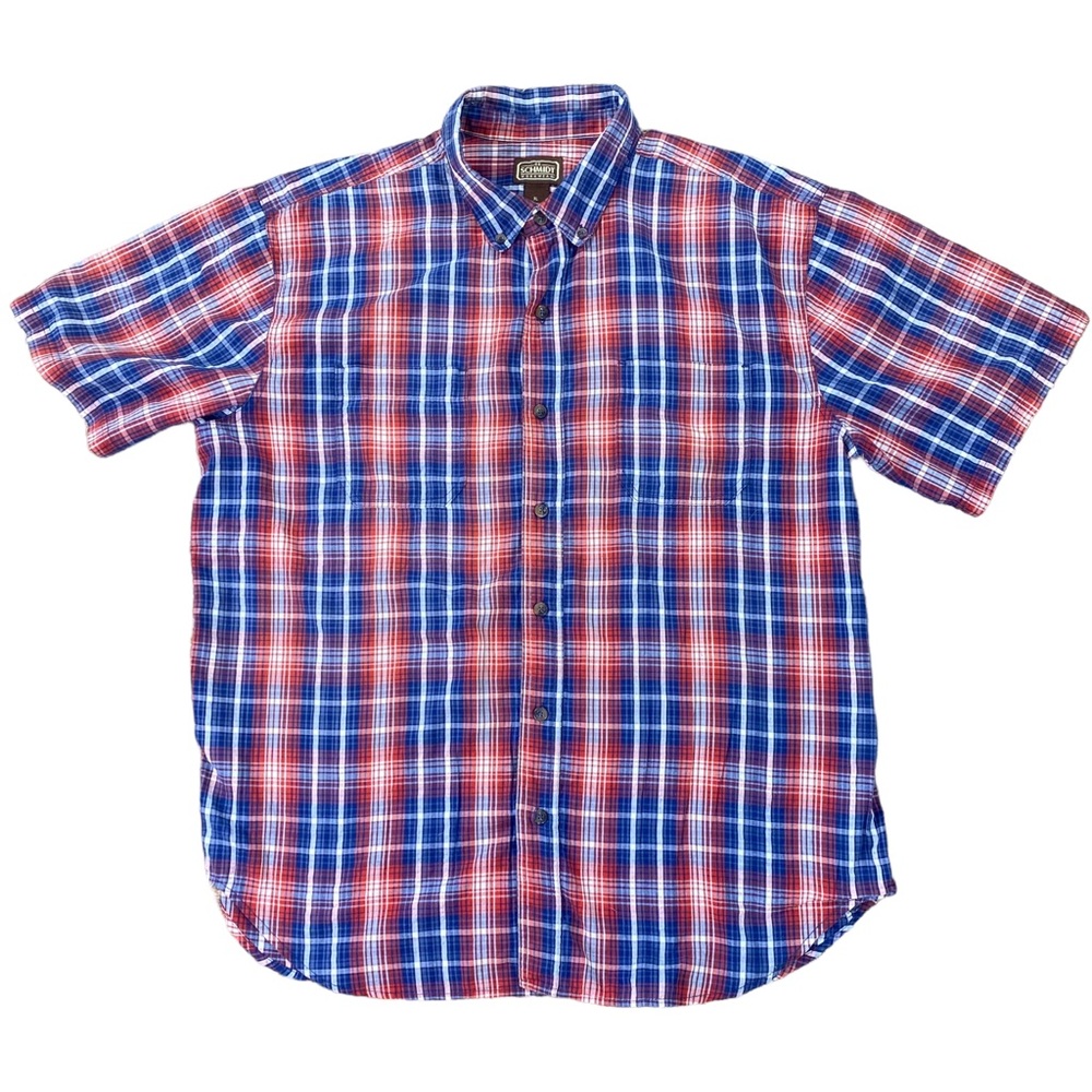 Men’s CE Schmidt short sleeve plaid button up shirt size XL